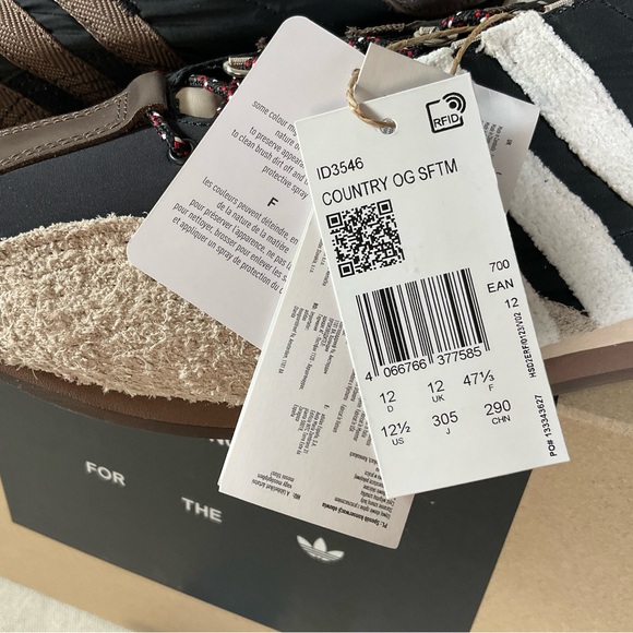 Adidas SFTM x Country OG Core Black  Core White & Earth Strata NIB Size 12.5 - Picture 9 of 9